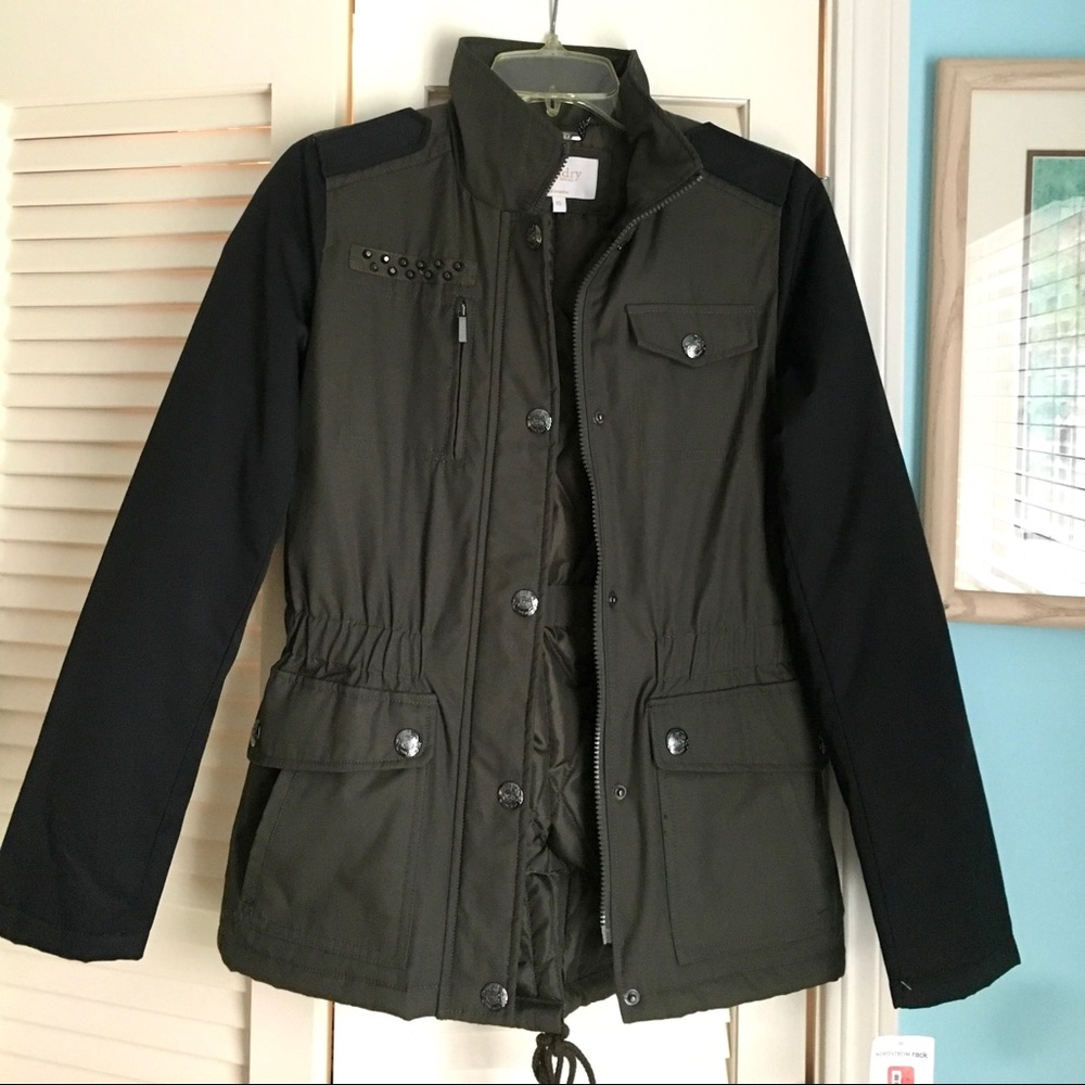 Laundry Hunter Green Anorak Style Lined Jacket